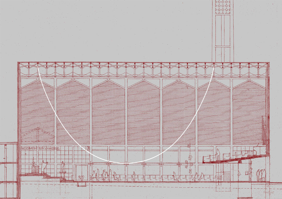 Entwurf: Anne Gathmann (mit Zeichnung des Architekten A. Dietrich.